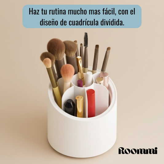 Organizador Giratorio 360° para Maquillaje y Brochas