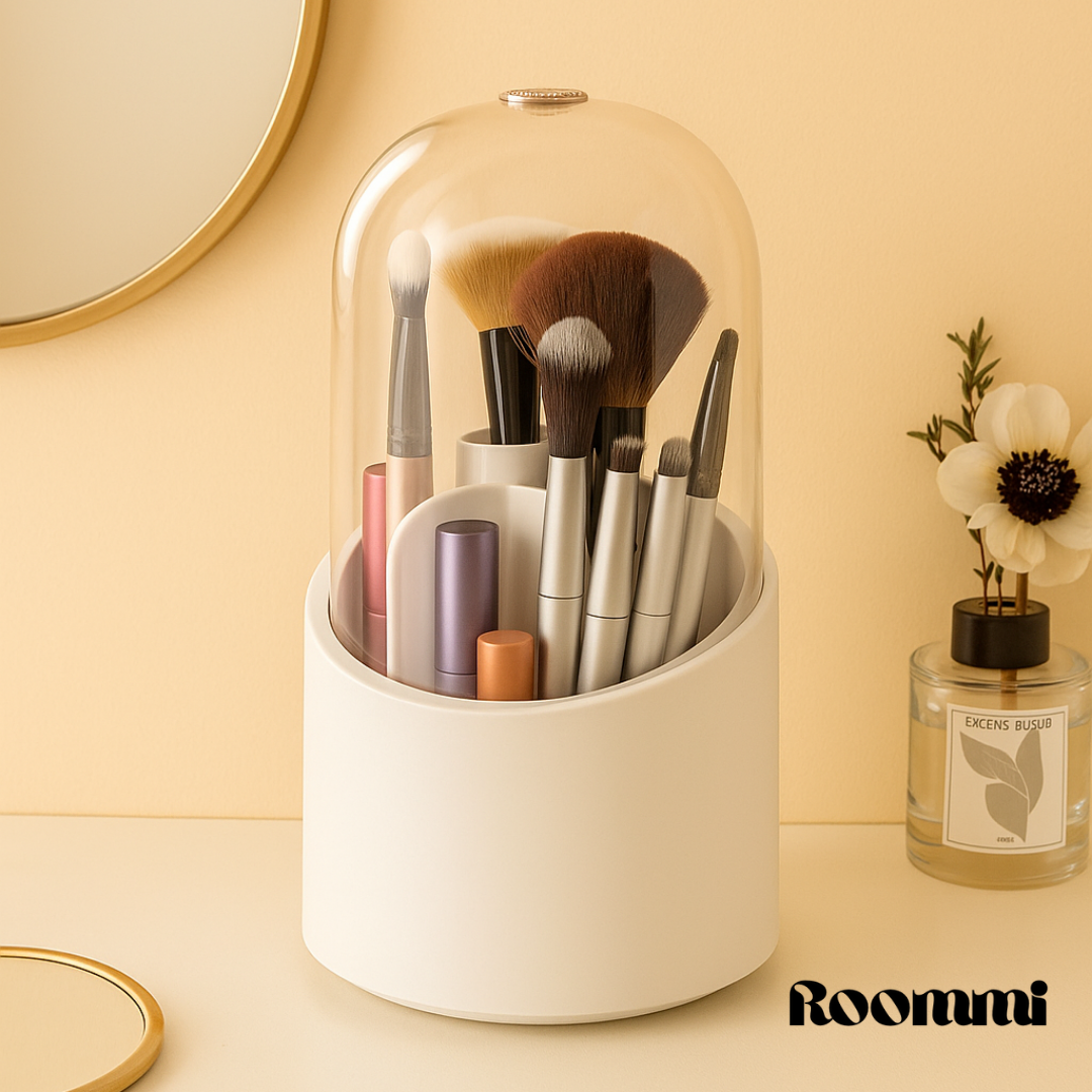 Organizador Giratorio 360° para Maquillaje y Brochas