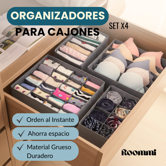Set x4 Organizadores para Cajones