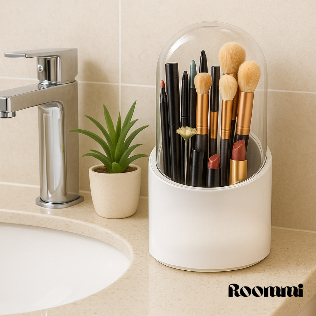 Organizador Giratorio 360° para Maquillaje y Brochas