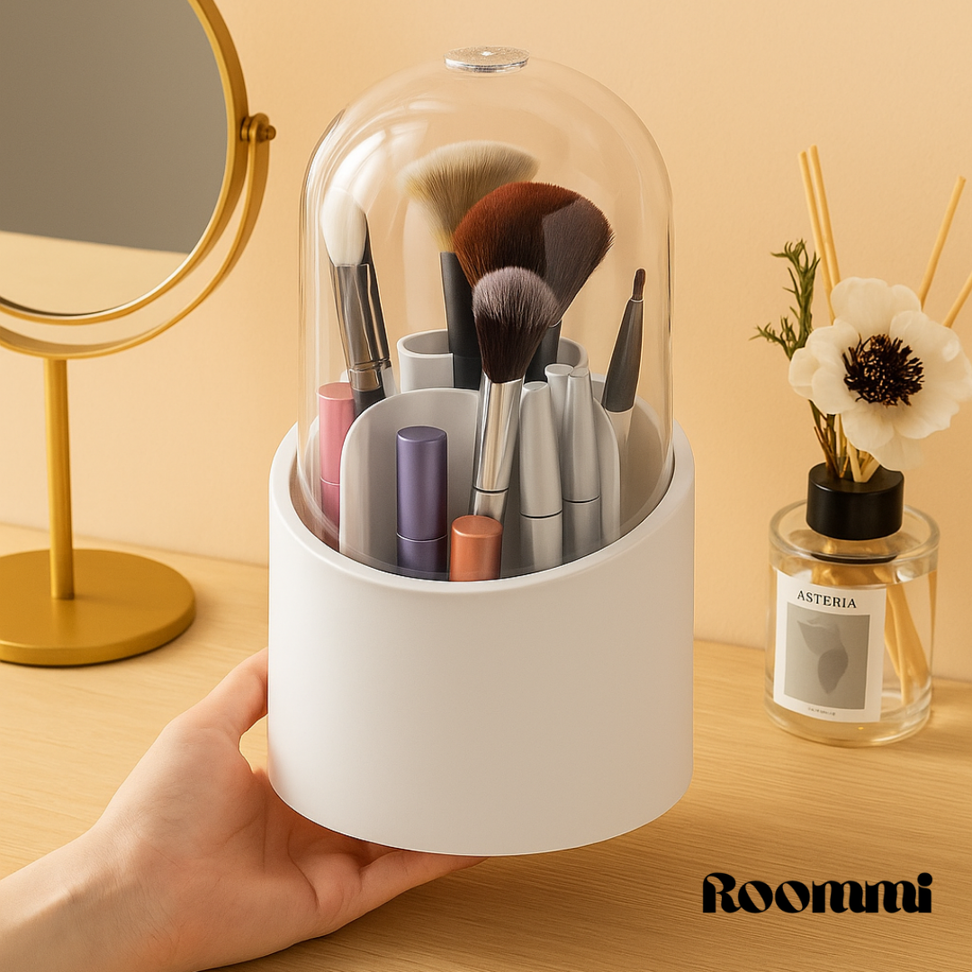 Organizador Giratorio 360° para Maquillaje y Brochas